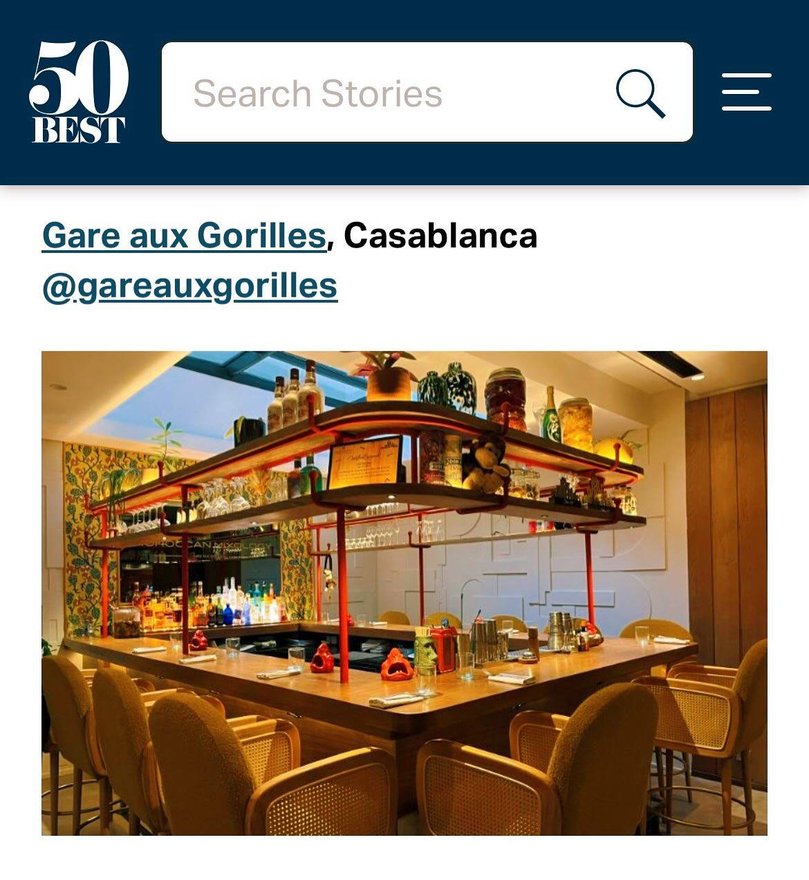 Gare aux Gorilles menu